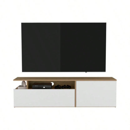 Tv Stand 60 TV Capacity, 2 Doors, 4 Shelves