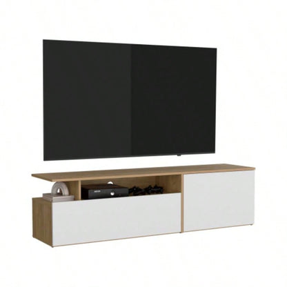 Tv Stand 60 TV Capacity, 2 Doors, 4 Shelves