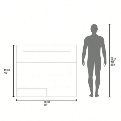 Floating Entertainment Center TVs up 55 Space TV, One Superior Shelf, Two Shelves