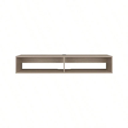 TV Stand 10.4 H, with 2 Shelves, White Oak