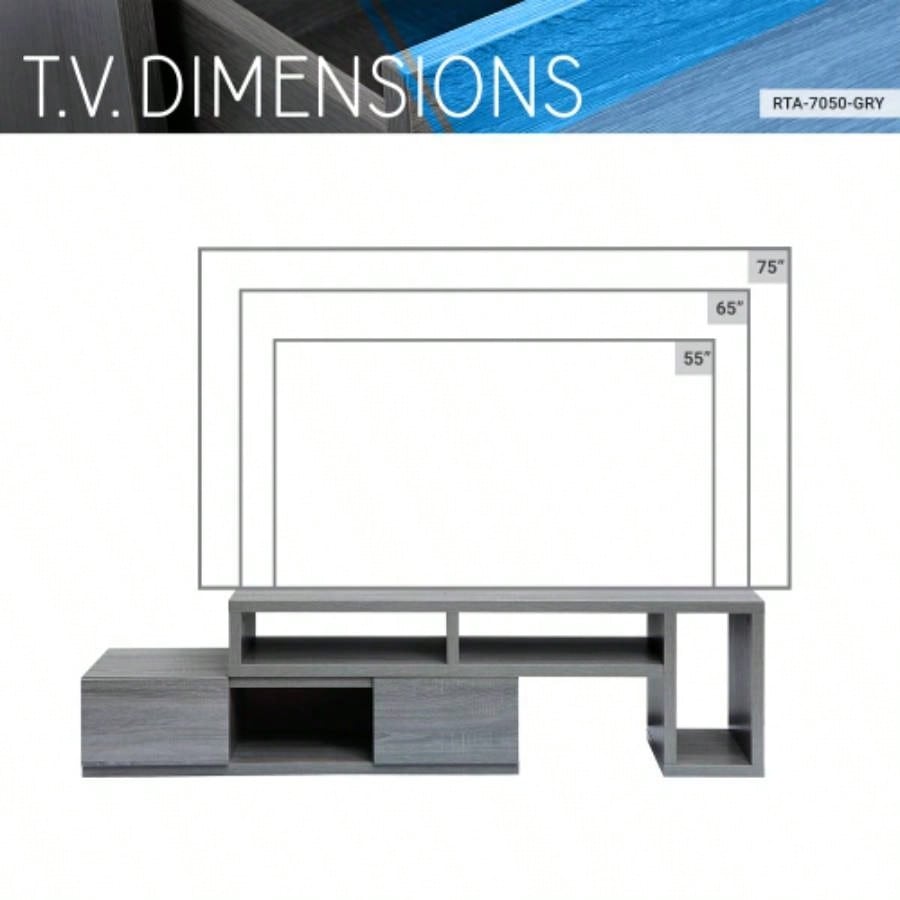 Techni Mobili Adjustable TV Stand Console TVs Up to 65