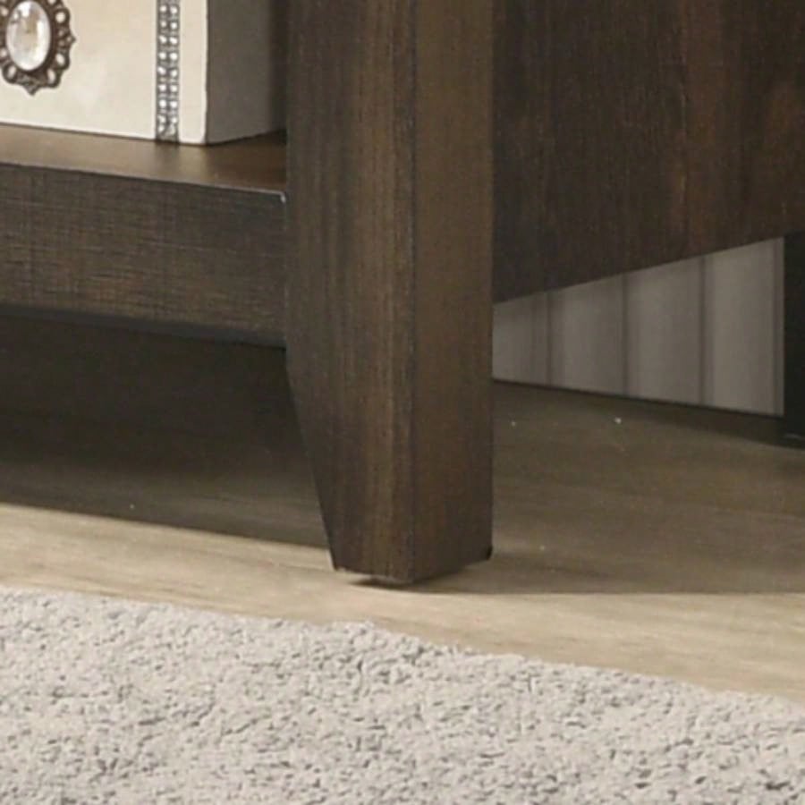 Benito Dark Dusty Brown 70 Wide TV Stand with Open Shelves and Management