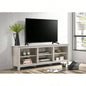 Benito Dusty Gray 70 Wide TV Stand with Open Shelves and Management