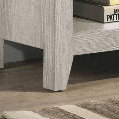 Benito Dusty Gray 70 Wide TV Stand with Open Shelves and Management