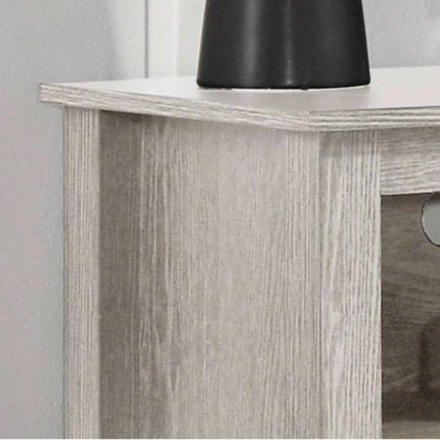 Benito Dusty Gray 70 Wide TV Stand with Open Shelves and Management