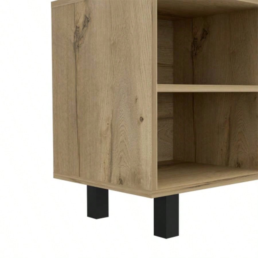 TV Stand TVs up 70 Estocolmo, Four Open Shelves, Light Oak
