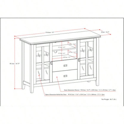 Artisan - Tall TV Media Stand - Natural Aged Brown