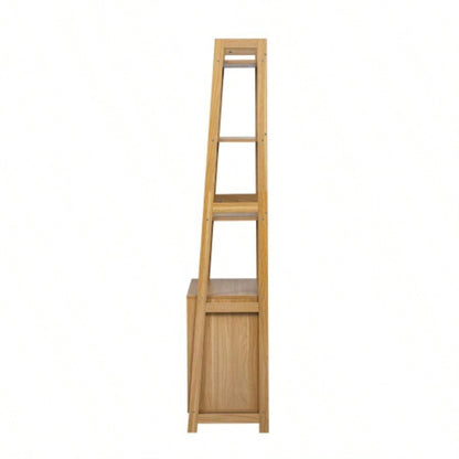 Modern 2 IN 1 Dog Furniture Dog Crate Ladder Bookshelf, Tall Wood Display Shelf with Storage, Dog Kennel Bookcase