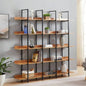 VIDEO 5 Tier Bookcase Home Office Open Bookshelf, Vintage Industrial Style Shelf with Metal Frame, MDF Board Old Sku: WF286176AAB
