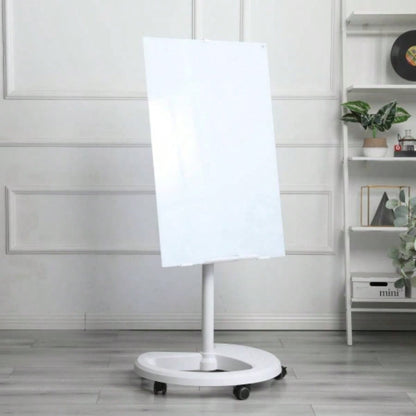 Removable Adjustable Height Tempered Glass Whiteboard, Magnetic Dry Erase Whiteboard, 36x 24, Home School Supplies or Home Office Decor Includes 2 Magnets 2 Markers 1 Eraser