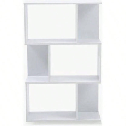 White three - layer simple household bookshelf