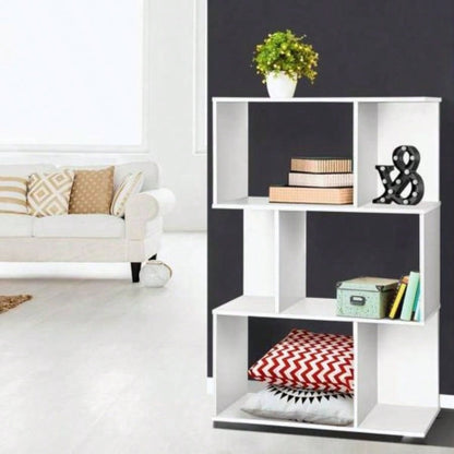 White three - layer simple household bookshelf