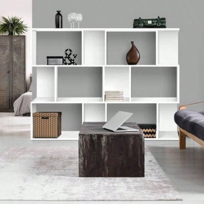 White three - layer simple household bookshelf