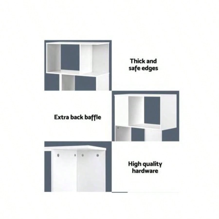 White three - layer simple household bookshelf