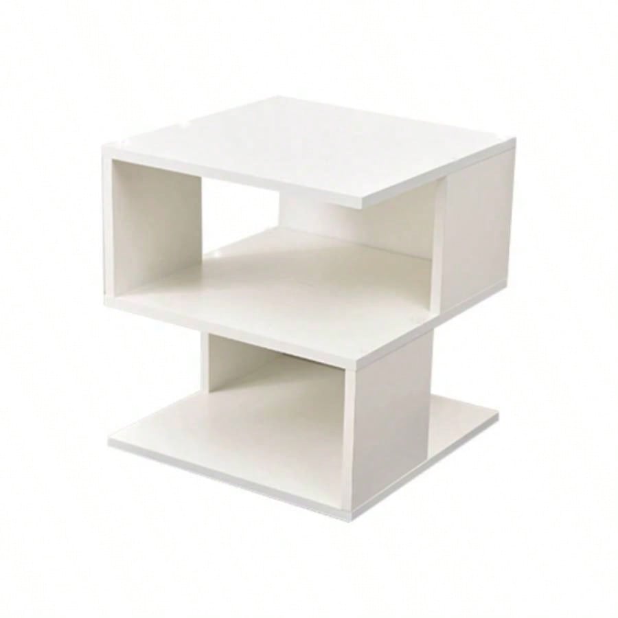 White three - layer simple household bookshelf