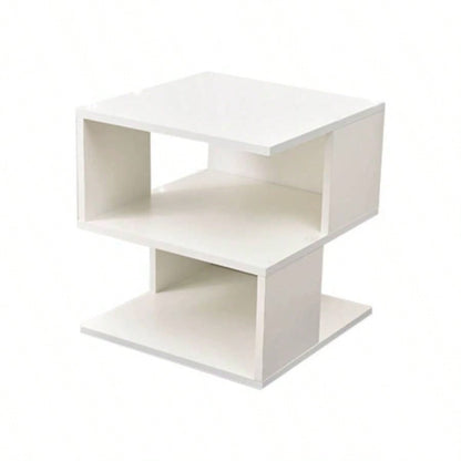 White three - layer simple household bookshelf