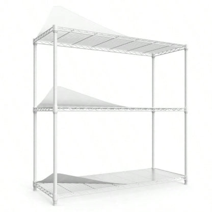 3 Tier Wire Shelving Unit, 1050 LBS NSF Height Adjustable Metal Garage Storage Shelves, Heavy Duty Storage Wire Rack Metal Shelves - Black