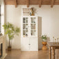 2x 75.25 Tall Sided Bookshelves, Set of Two 5 - Tier Sided Bookcase - White - Olny Sold with Paired Cabinets