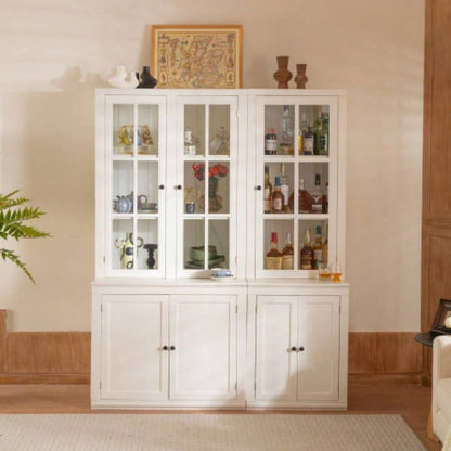 2x 75.25 Tall Sided Bookshelves, Set of Two 5 - Tier Sided Bookcase - White - Olny Sold with Paired Cabinets