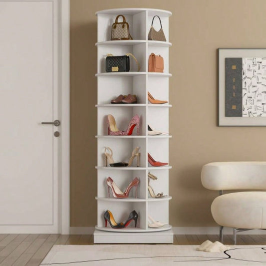 new 360 Rotating shoe cabinet layers Holds Up to 28 Paris of Shoes