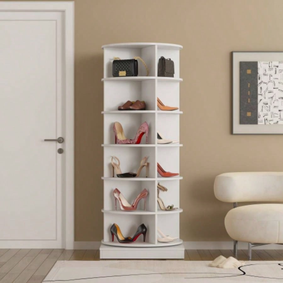 new 360 Rotating shoe cabinet layers Holds Up to 28 Paris of Shoes