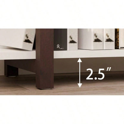 Multifuction Bookcase with Solid Wood Frame, Mix Color Plant Standing Home Decro