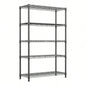 1750 lbs Steel Storage Shelving 5 - Tier Utility Shelving Unit Steel Organizer Wire Rack Home, Kitchen, Office, Garage, 1750 LBS Capacity 17. Dx 47.2x 72.3 H