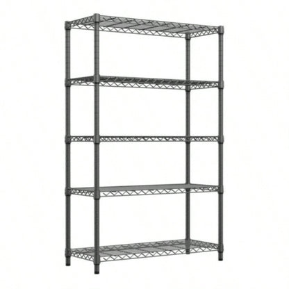 1750 lbs Steel Storage Shelving 5 - Tier Utility Shelving Unit Steel Organizer Wire Rack Home, Kitchen, Office, Garage, 1750 LBS Capacity 17. Dx 47.2x 72.3 H