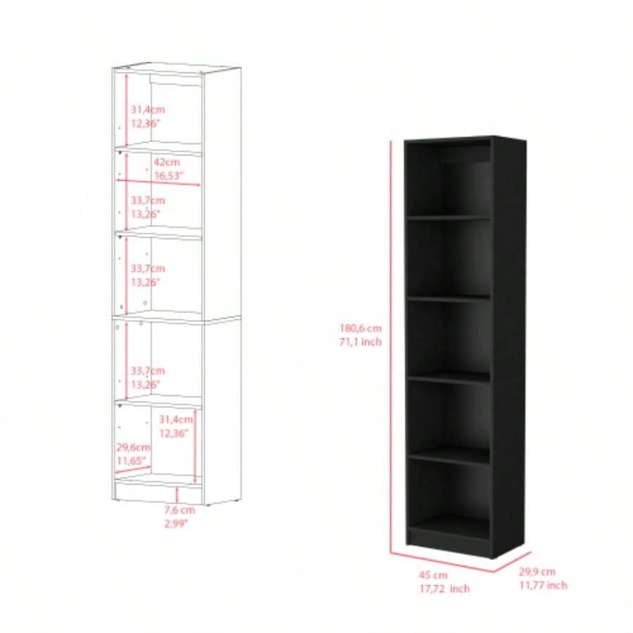 Bookcase XS Benzoni, Office, Black