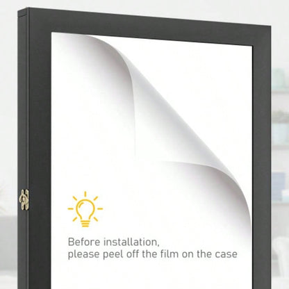 HOMCOM 24x 32 Jersey Display, Wall - Mounted Memorabilia Acrylic Shadow Box with Hanger, Black