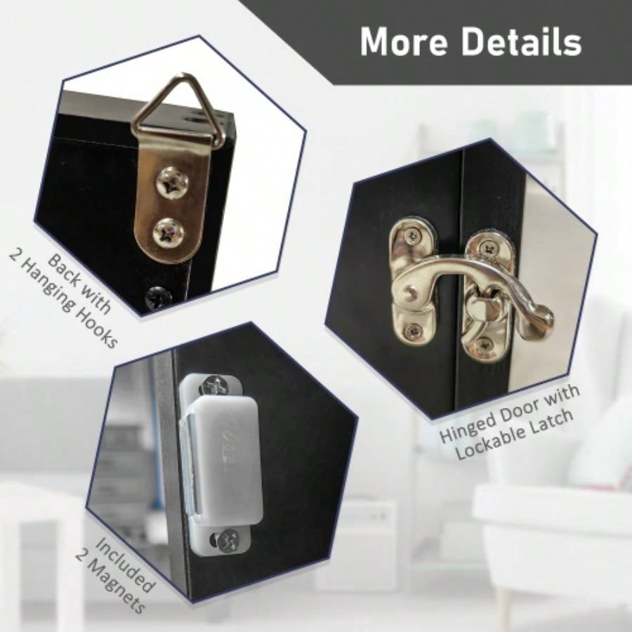 HOMCOM 24x 32 Jersey Display, Wall - Mounted Memorabilia Acrylic Shadow Box with Hanger, Black