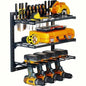 Heavy - Duty Metal Drill Organizer, 2 - Pack Storage Rack with 60 Lbs Load, 8 - Slot Cordless Drill Holder Garage, Workshop, Home