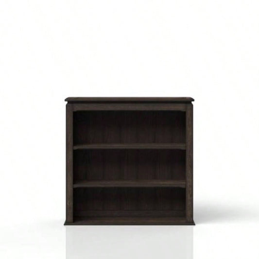 Chocolate Two Shelf Bookcase Hutch