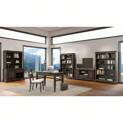 Chocolate Two Shelf Bookcase Hutch