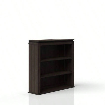 Chocolate Two Shelf Bookcase Hutch