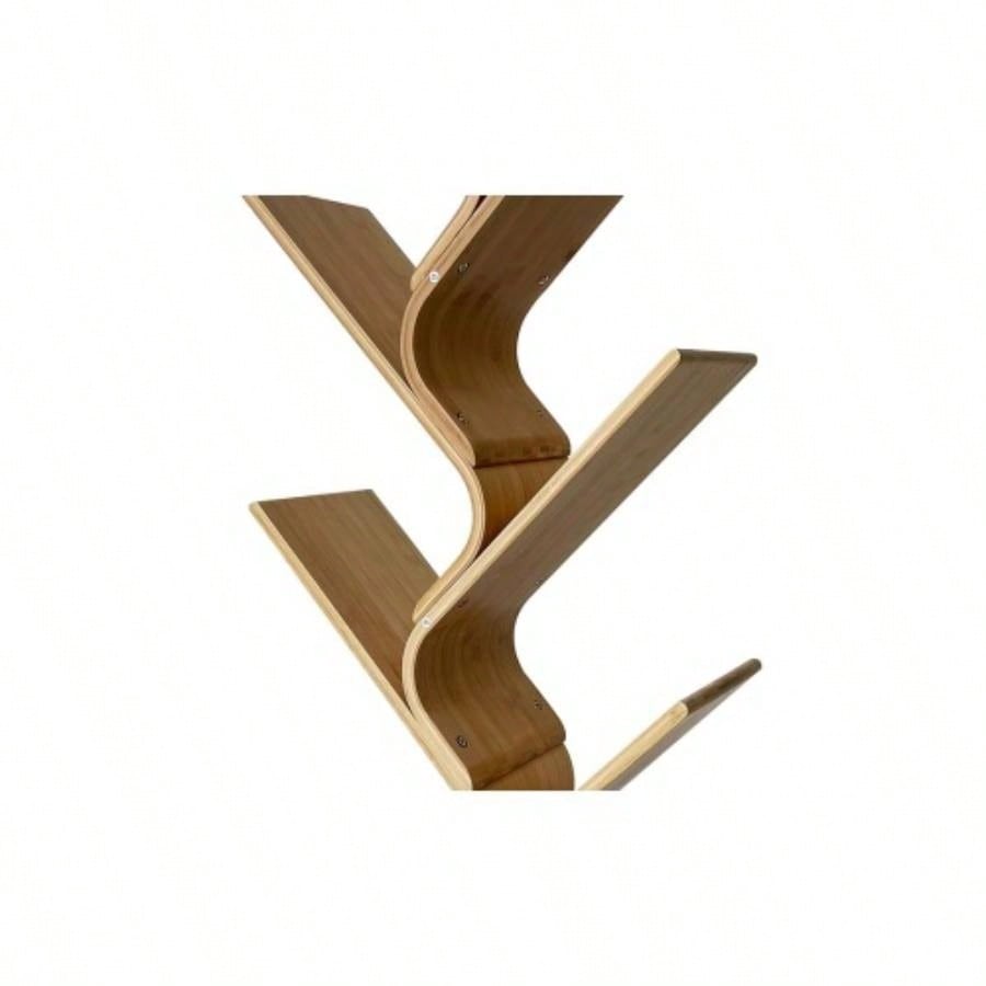 Modern Contemporary Shelf With Diagonal Open Space, Natural