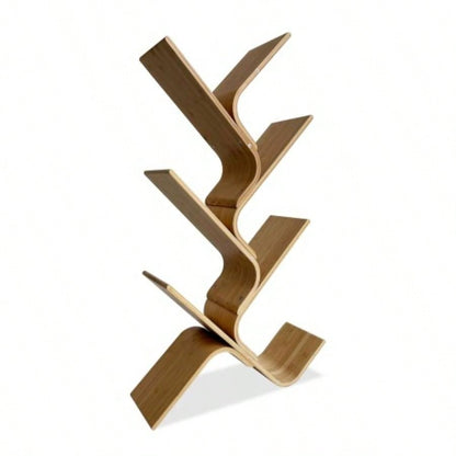 Modern Contemporary Shelf With Diagonal Open Space, Natural