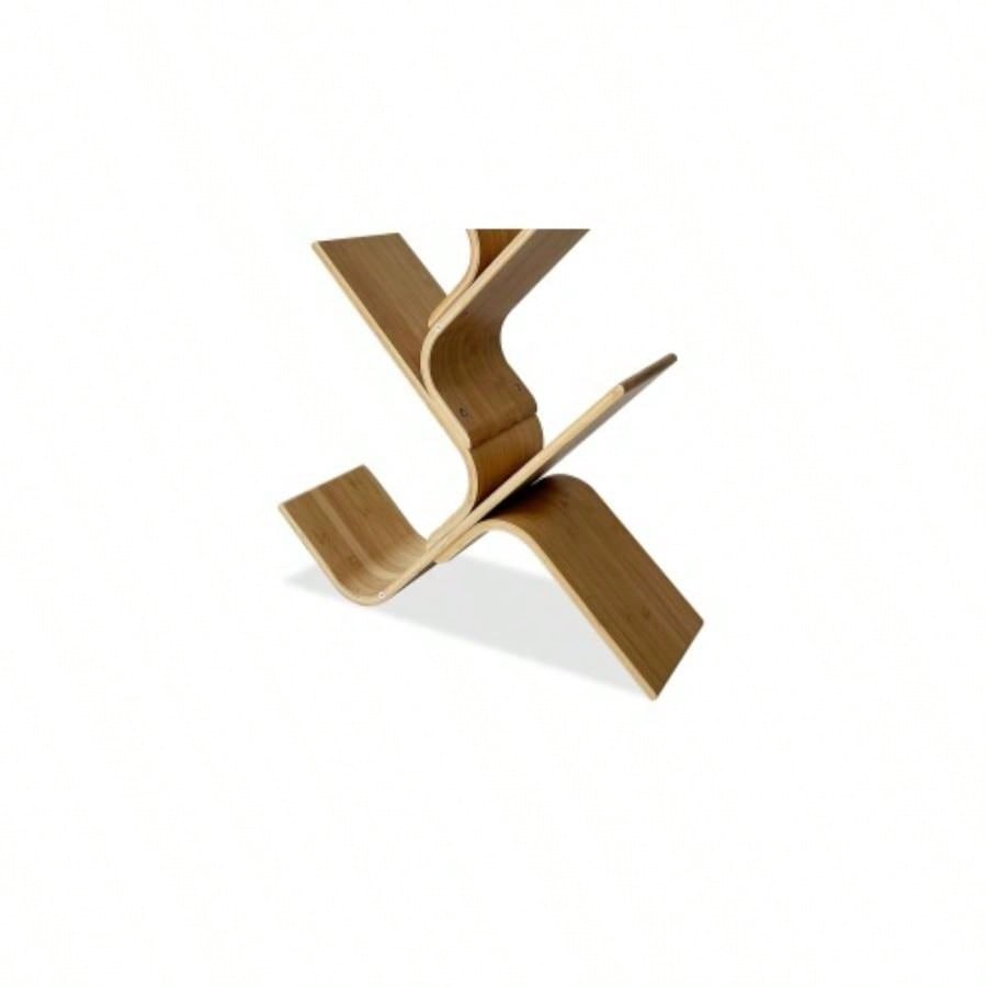 Modern Contemporary Shelf With Diagonal Open Space, Natural