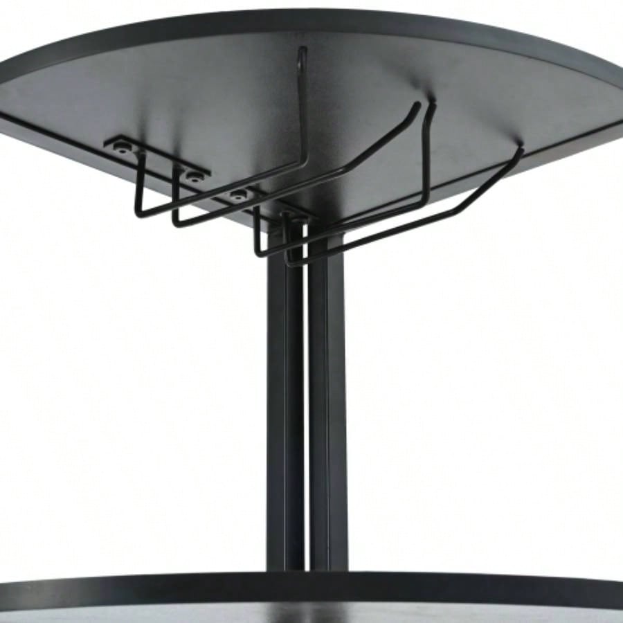 5 Tier Corner Shelf with LED Light and USB Plug, With Glass Holder, Tall Standing Shelf Wall Corner, Narrow Bookshelf