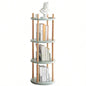 Storage Shelf, 360 Rotating Bookshelf, 4 Tier Bookcase/ Large - Capacity Storage Space, Multifunctional Storage Rack, Compact Design, Standing Shelf Living Room, Bedroom, Study Room, Kitchen