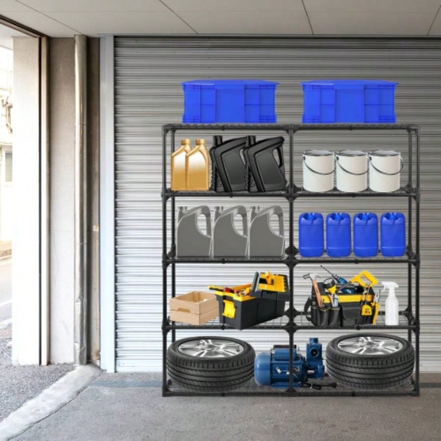 5 - SHELF WIRE RACK WITH COVER 2PACK