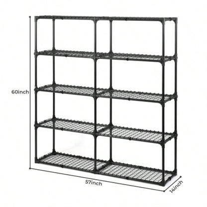 5 - SHELF WIRE RACK WITH COVER 2PACK