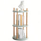 Storage Shelf, 360 Rotating Bookshelf, 4 Tier Bookcase/ Large - Capacity Storage Space, Multifunctional Storage Rack, Compact Design, Standing Shelf Living Room, Bedroom, Study Room, Kitchen