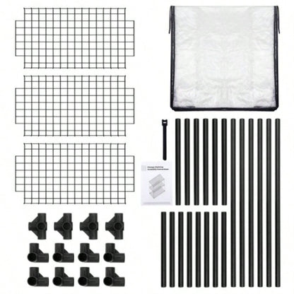 3 - SHELF WIRE RACK WITH COVER1PACK, Inclouding one cover