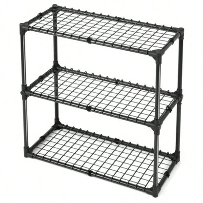 3 - SHELF WIRE RACK WITH COVER1PACK, Inclouding one cover