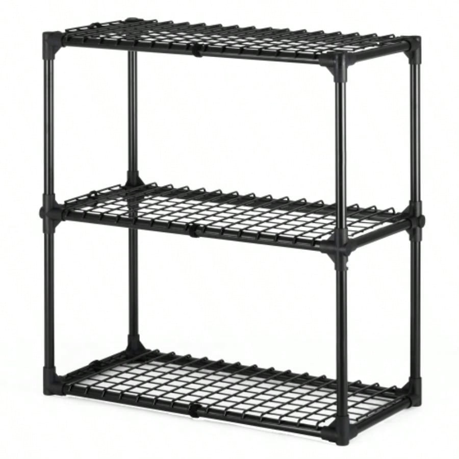 3 - SHELF WIRE RACK WITH COVER1PACK, Inclouding one cover