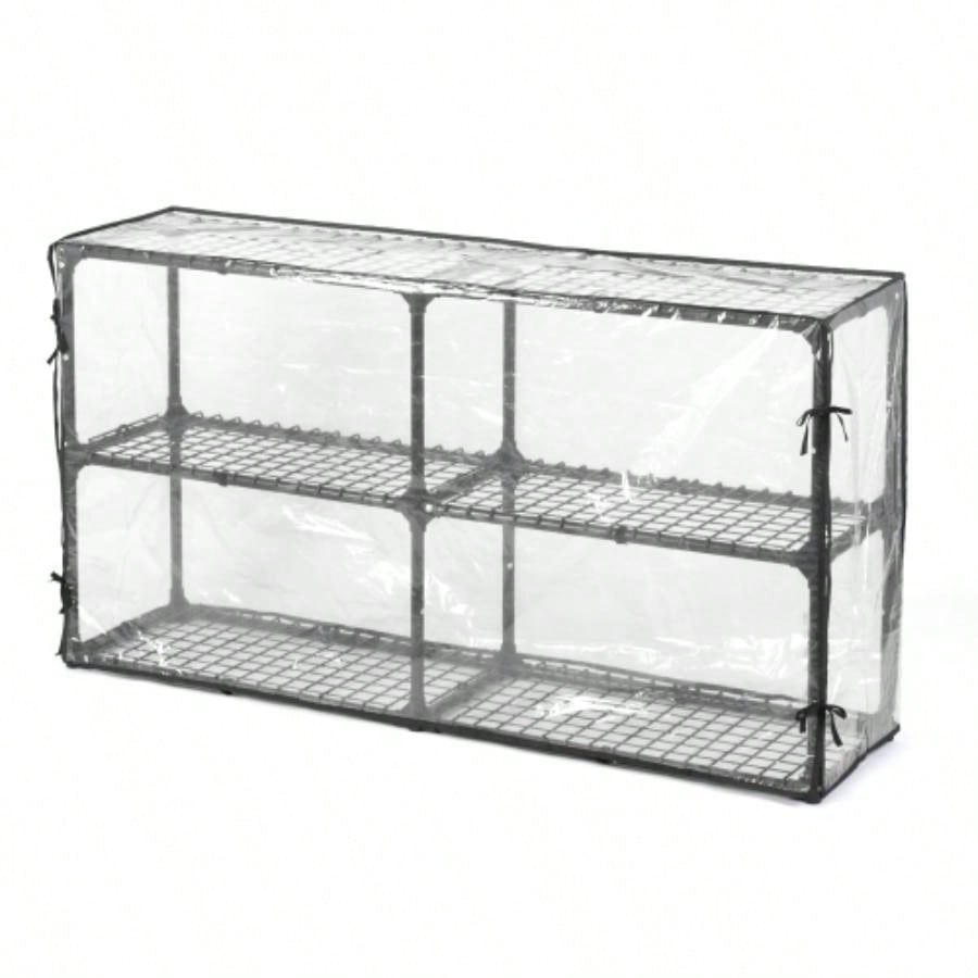 3 - SHELF WIRE RACK WITH COVER2PACK