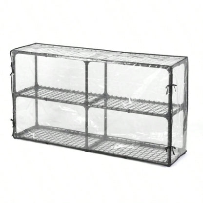 3 - SHELF WIRE RACK WITH COVER2PACK
