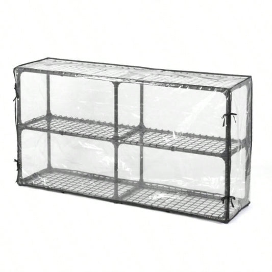 3 - SHELF WIRE RACK WITH COVER2PACK