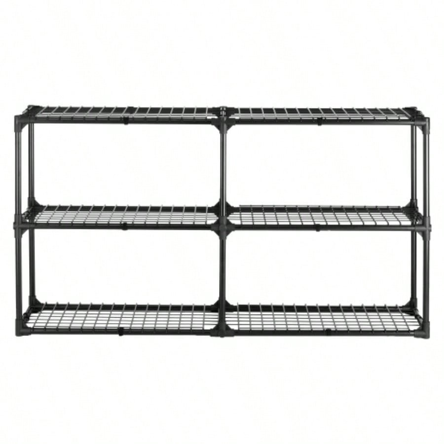 3 - SHELF WIRE RACK WITH COVER2PACK